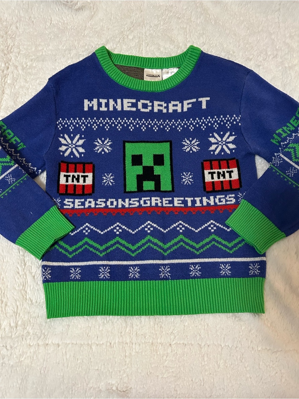 Size 7 Minecraft Christmas Sweater